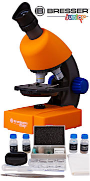 Микроскоп Bresser Junior 40–640x с набором для опытов