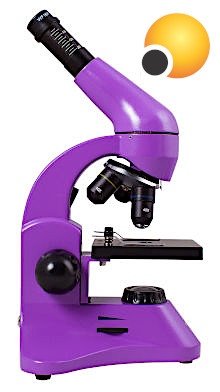Микроскоп Levenhuk Rainbow 50L PLUS Аметист, в кейсе