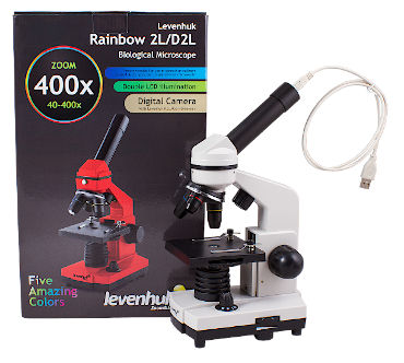 Микроскоп Levenhuk Rainbow D2L, 40-400x, упаковка